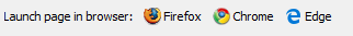 Clicking the browser button at the bottom of Live Preview will open the Component in that browser